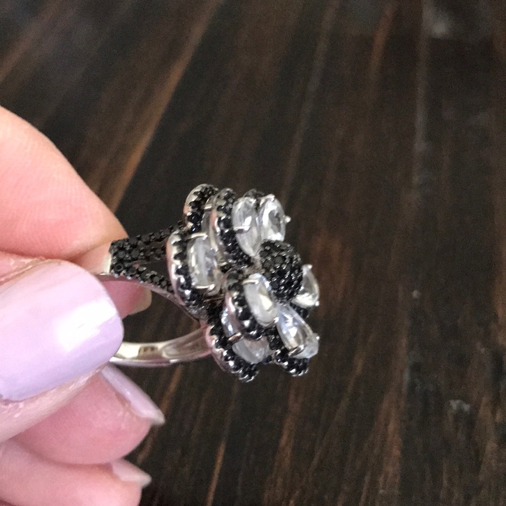 925 Sterling silver flower ring